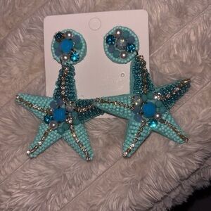 Starfish Beaded Earrings